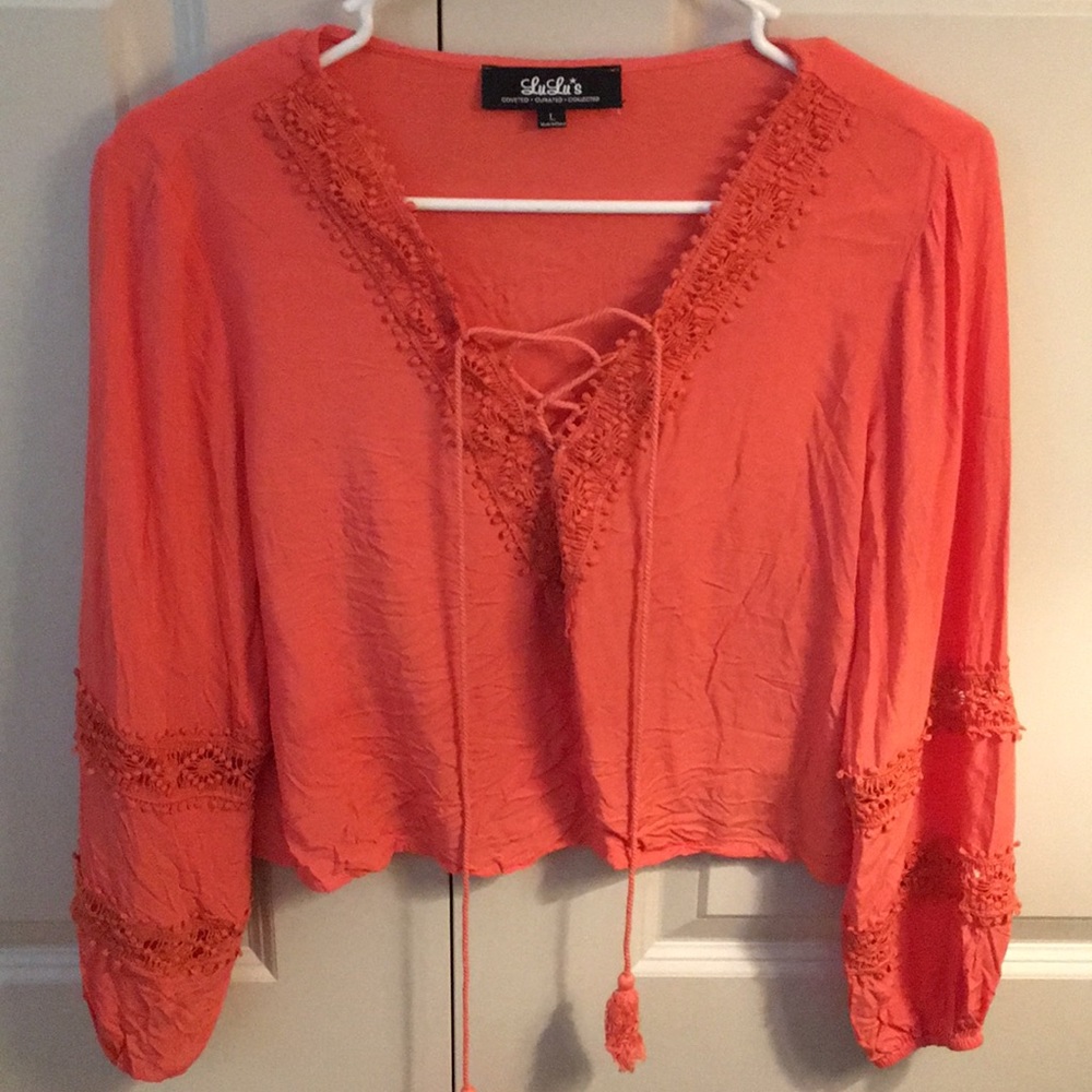 Orange lulus top